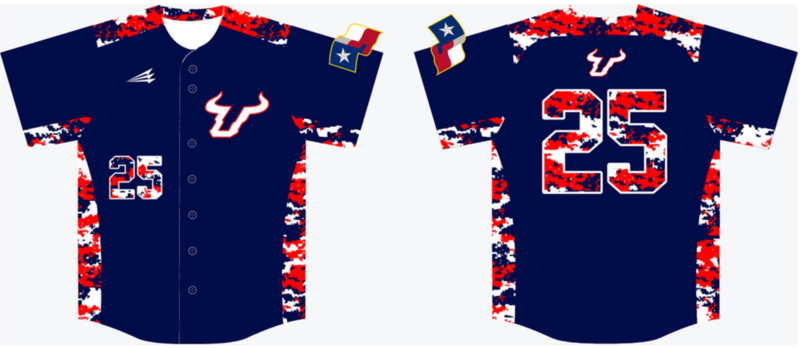 Fort Bend Bulls Custom Baseball Jersey #1b
