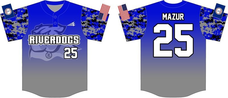 Potomac Riverdogs Custom Baseball Jersey #2