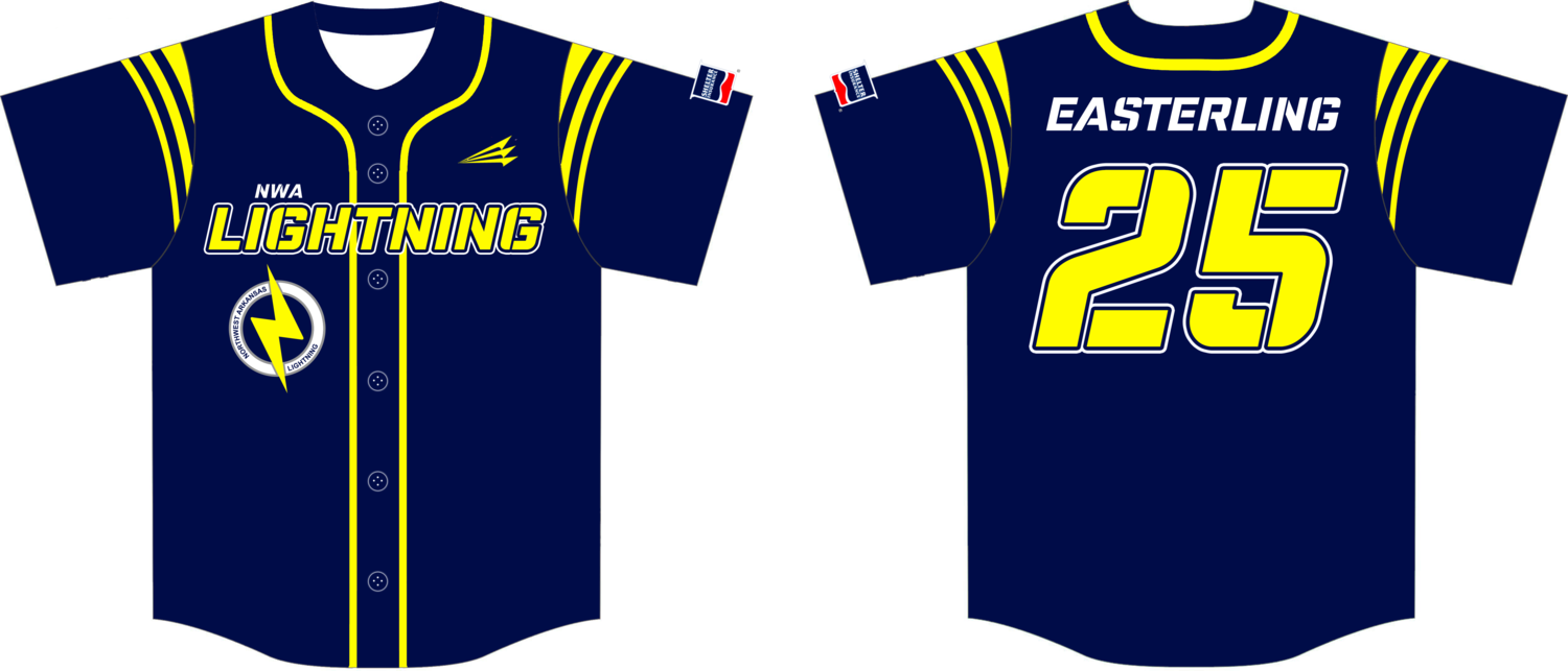 NWA Lightning Custom Baseball Jersey #1B