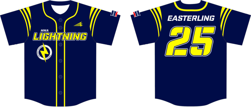 NWA Lightning Custom Baseball Jersey #1B