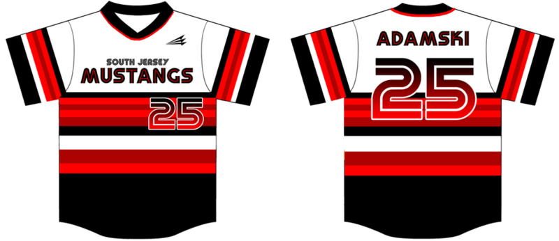 South Jersey Mustangs Baseball Jersey Design 1