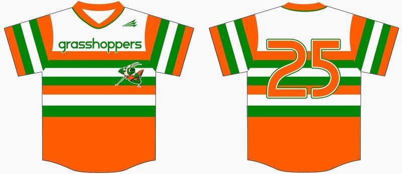 Grasshoppers Custom Baseball Jersey #5C