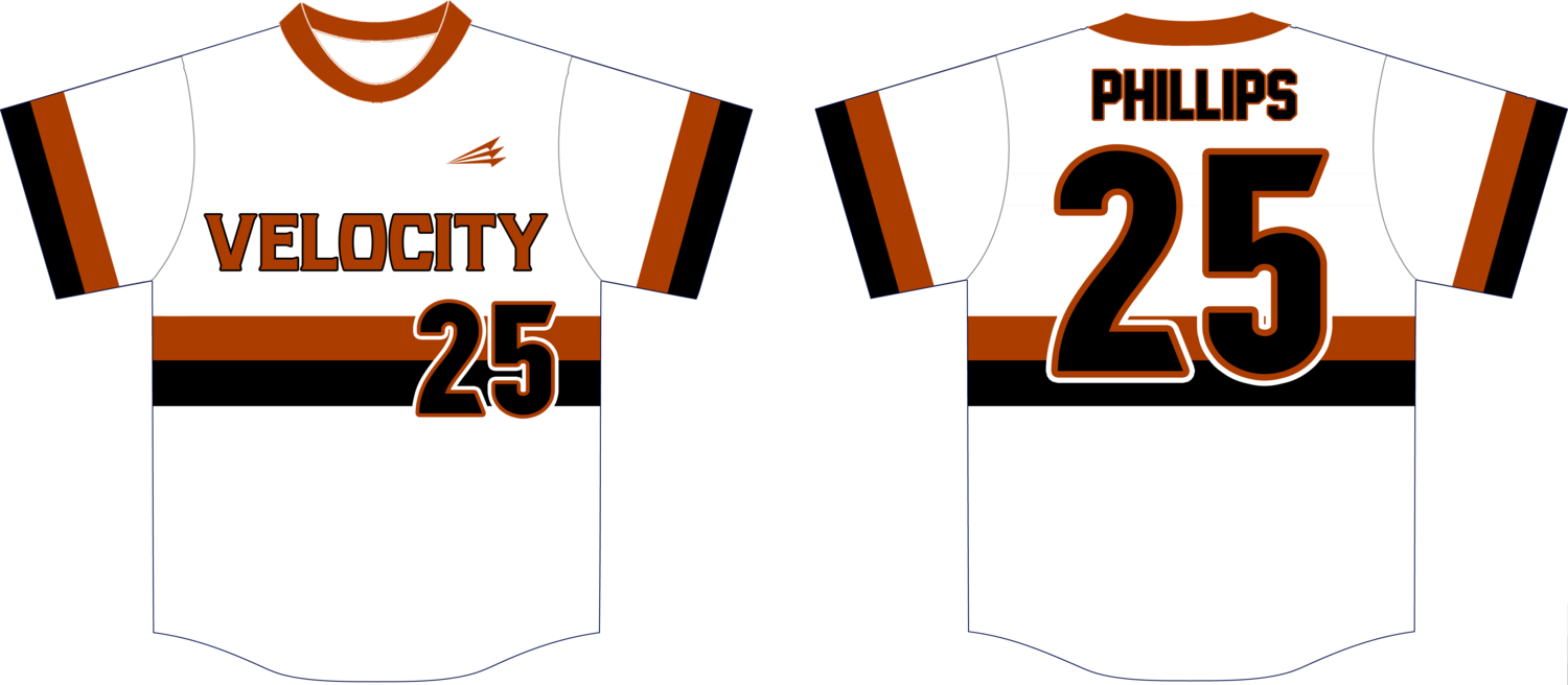 Velocity Baseball Custom Baseball Jersey Design #2B