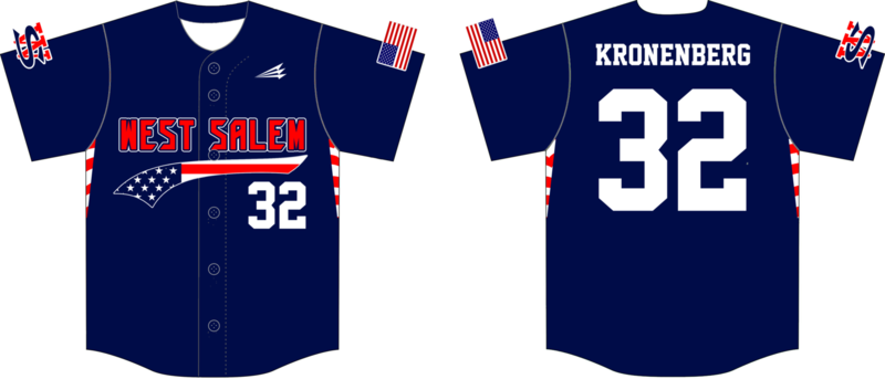 West Salem Baseball Club Custom Baseball Jersey #2B
