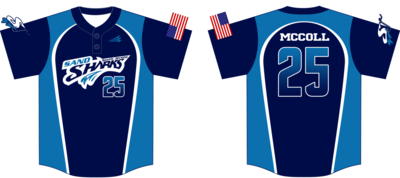 South Jersey Sand Sharks 2017 Custom Baseball Jersey #23D