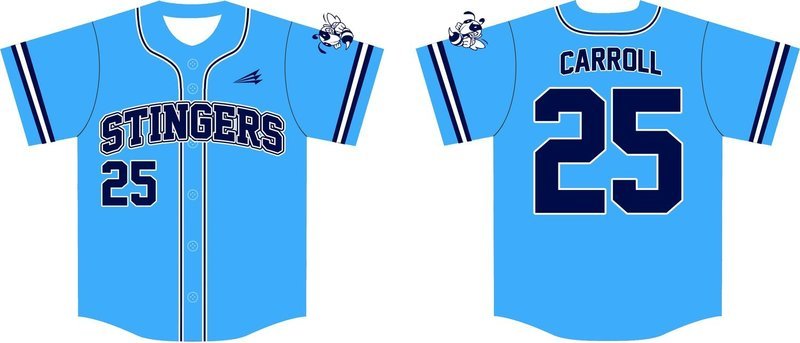 Stingers (Carroll) Custom Baseball Jersey #3E