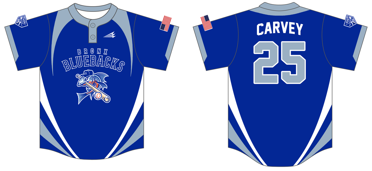 Bronx Bluebacks Custom NanoDri Baseball Jersey #J1b