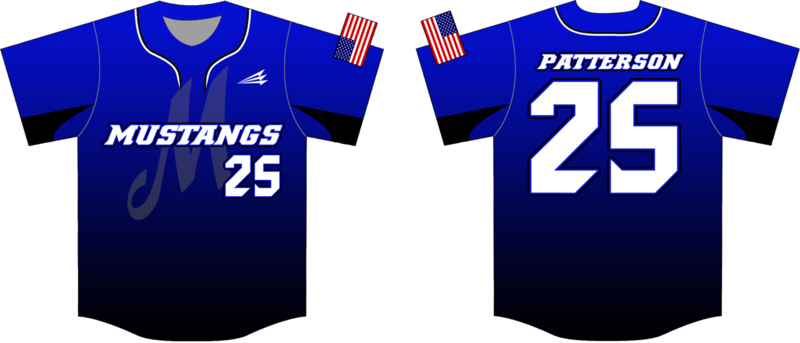 Danville Mustangs Custom Baseball Jersey Design #2B