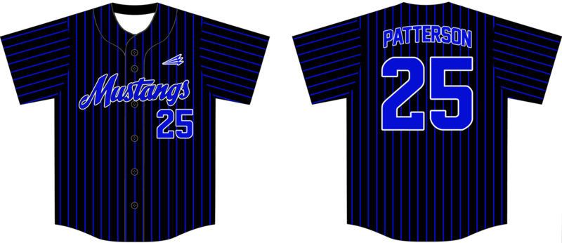 Danville Mustangs Custom Baseball Jersey Design #1