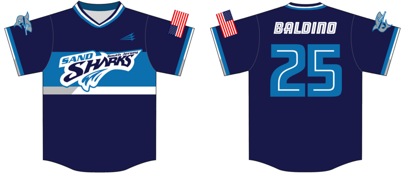 South Jersey Sand Sharks 2017 Custom Baseball Jersey #7