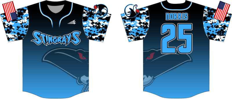 Sandhills Stingrays Custom Baseball Jersey Design #4B