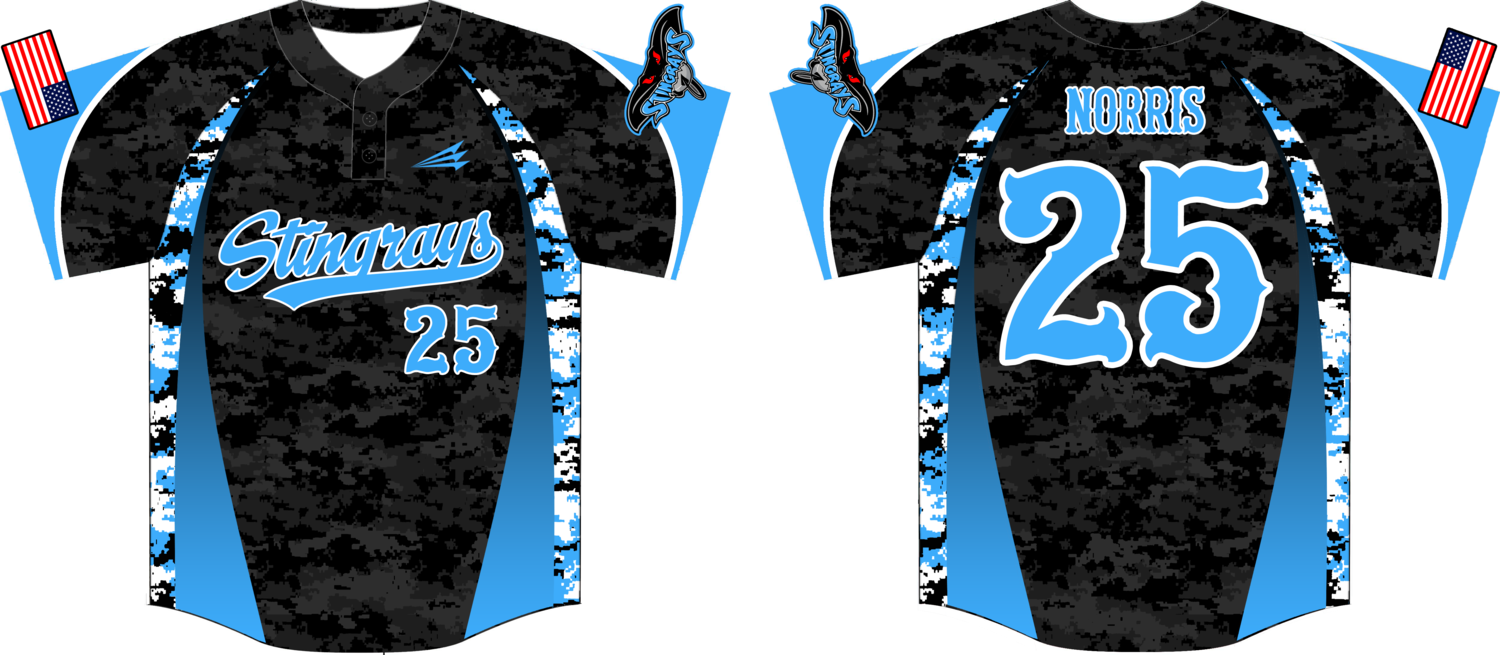 Sandhills Stingrays Custom Baseball Jersey Design #6