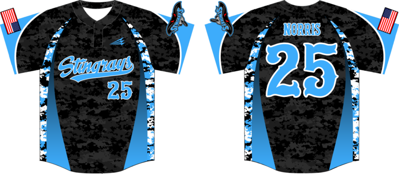 Sandhills Stingrays Custom Baseball Jersey Design #6