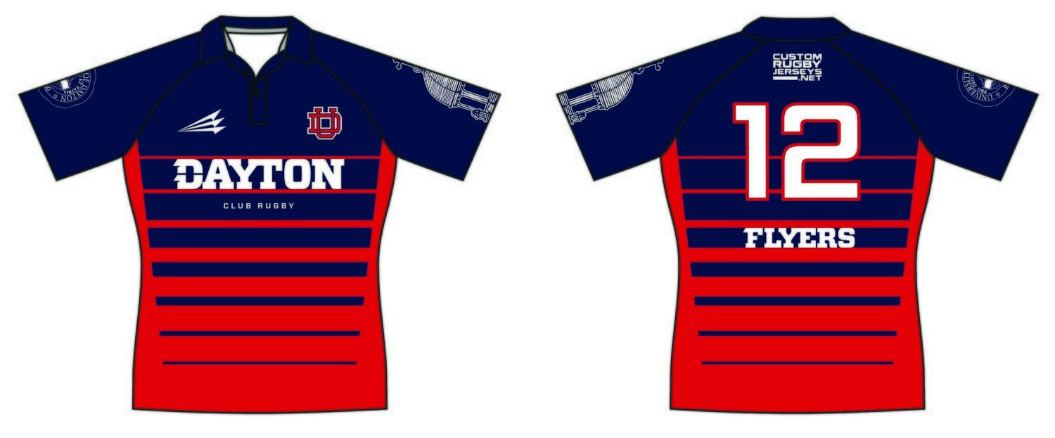 University of Dayton Women&#39;s Rugby Custom Rugby Jersey #1