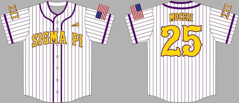 Sigma Pi Custom Baseball Jersey  #2B