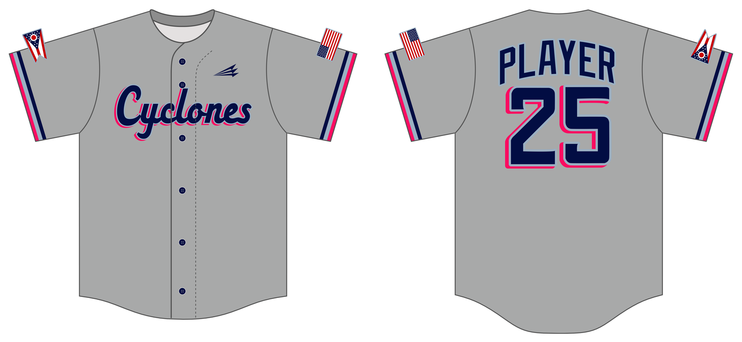 Central Ohio Cyclones Custom Hexaflex Baseball Jersey #J59C
