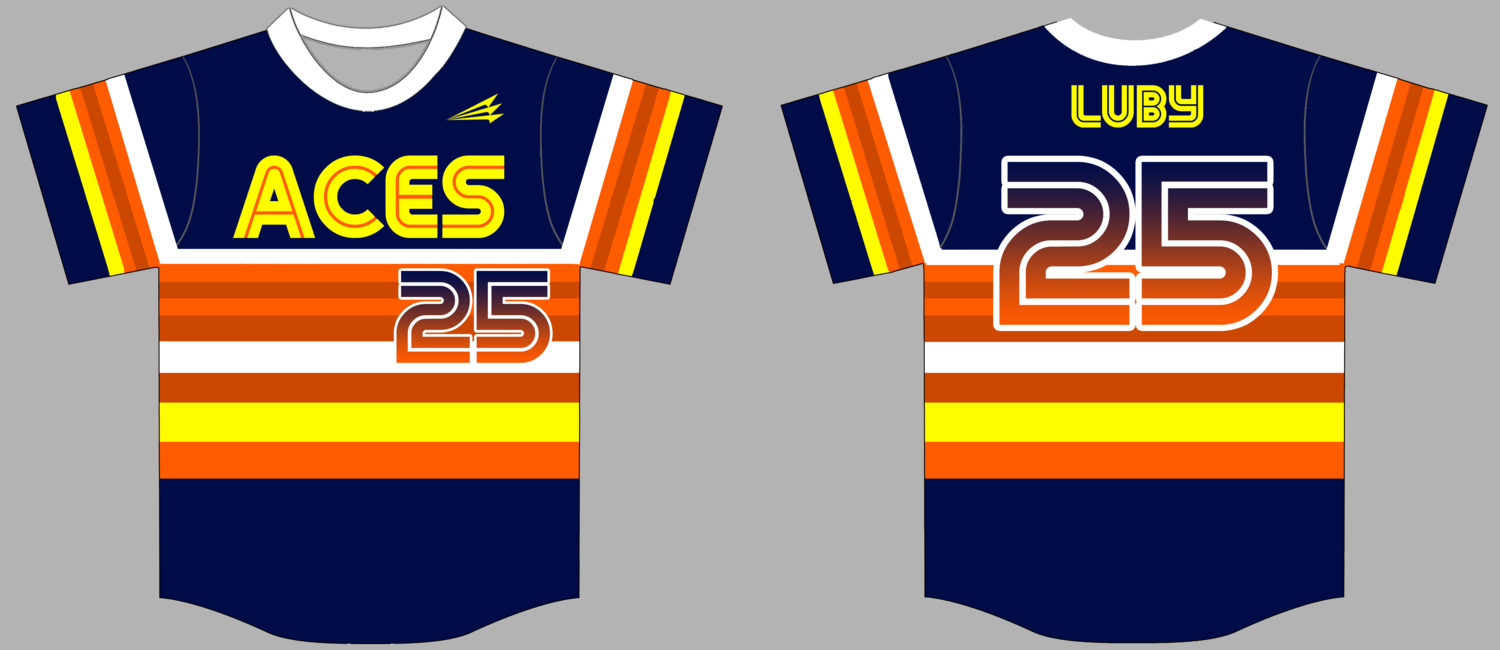 Aces (Luby) Custom Baseball Jersey Design #1C