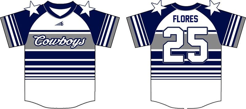 East Texas Cowboys Custom Baseball Jersey Design #1