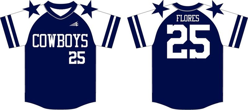 East Texas Cowboys Custom Baseball Jersey Design #3