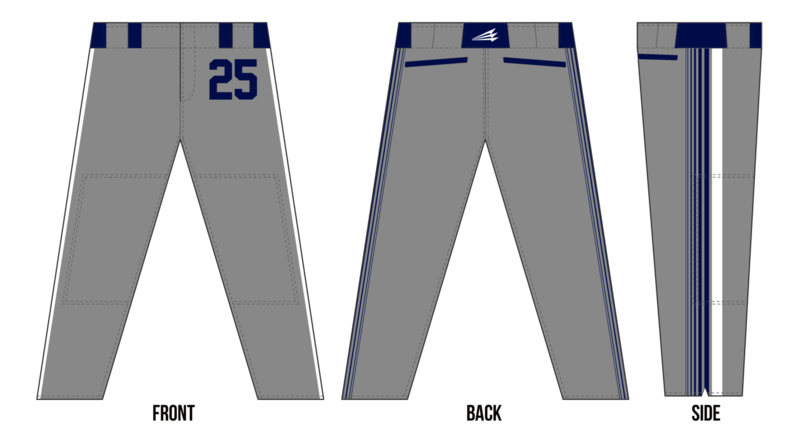 East Texas Cowboys Custom Baseball Pants Design #1B