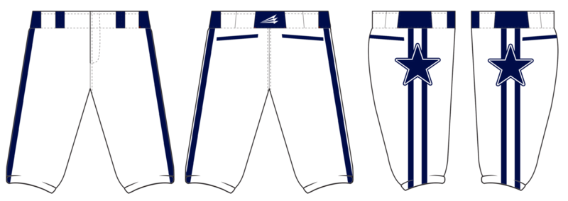 East Texas Cowboys Custom Baseball Pants Design #3B