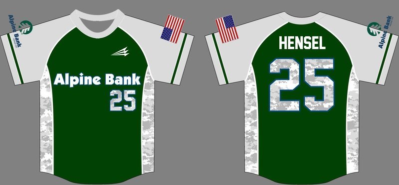 Alpine Bank Custom Baseball Jersey #2B