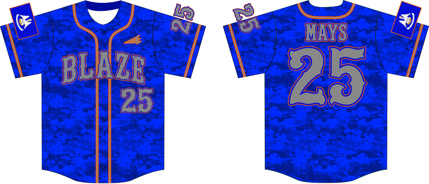 Blaze Baseball Custom Baseball Jersey Design #3C