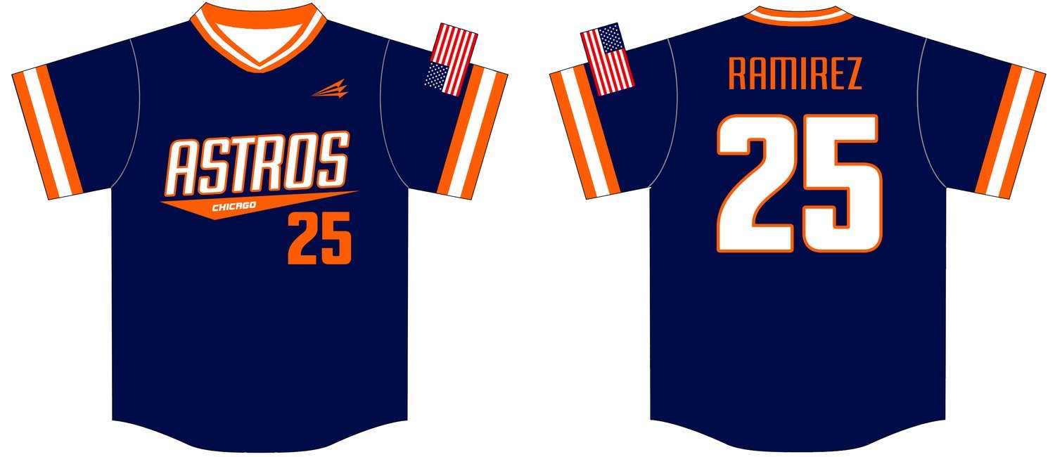 Chicago Astros Custom Baseball Jersey Design #2