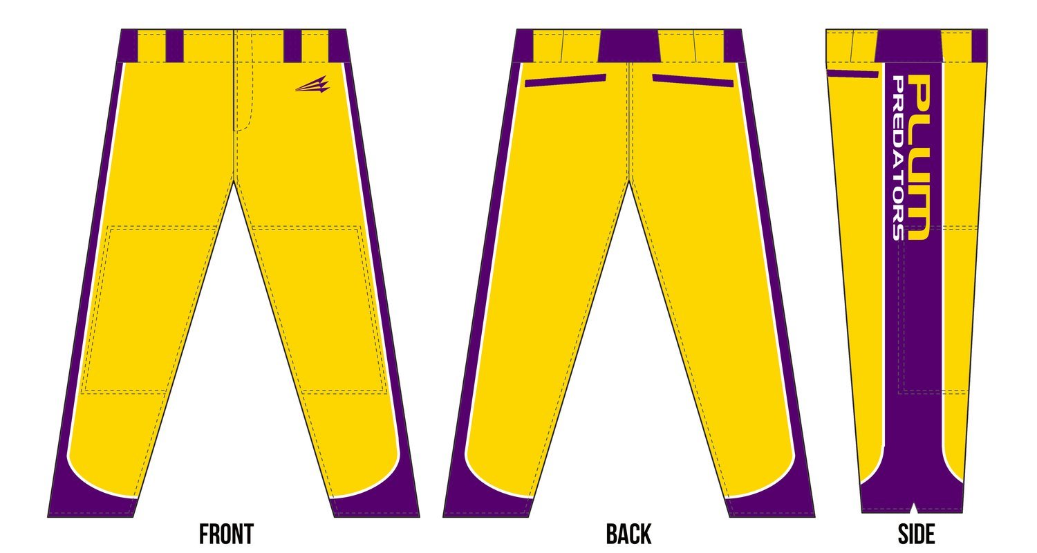 Plum Predators Custom Baseball Pants #4