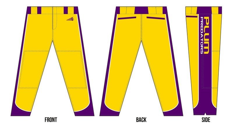 Plum Predators Custom Baseball Pants #4