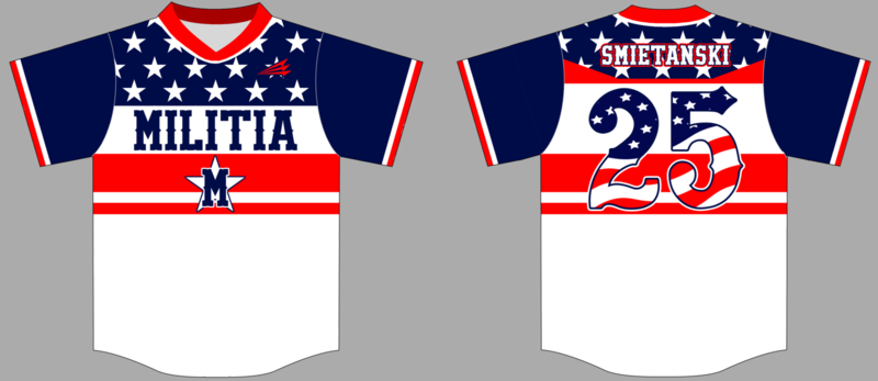 Militia Baseball Custom Baseball Jersey Design #3B