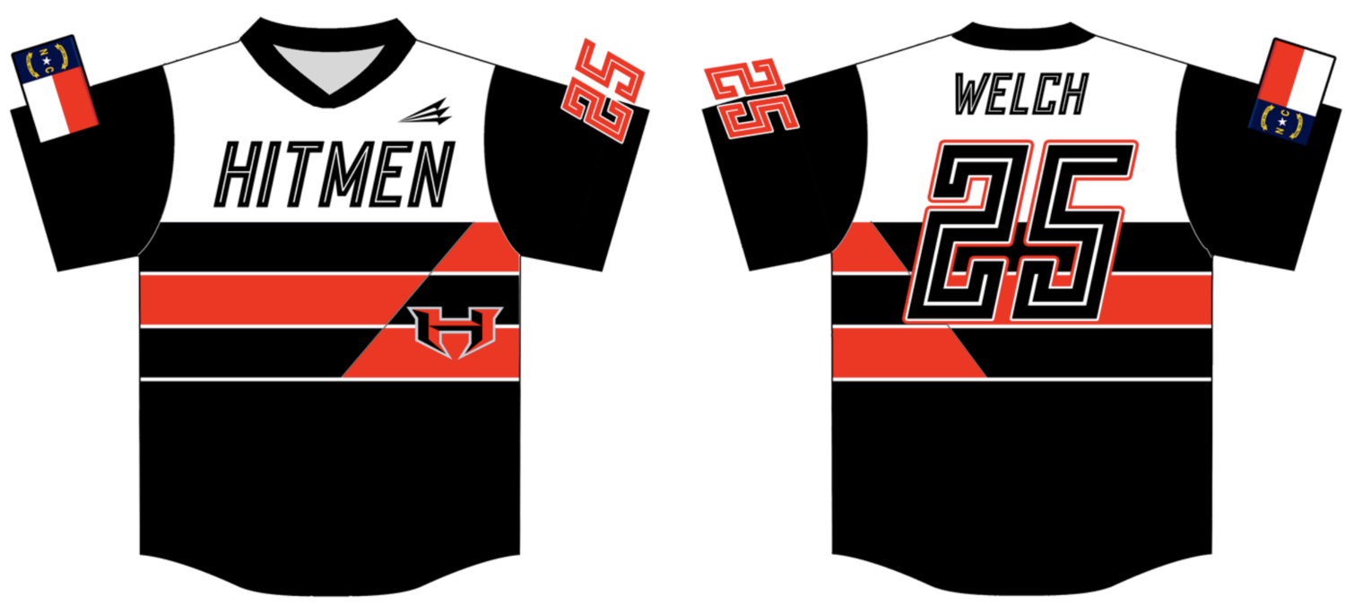 Carolina Hitmen Custom Baseball Jersey #1b