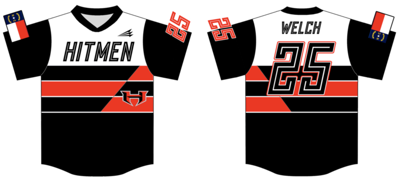 Carolina Hitmen Custom Baseball Jersey #1b