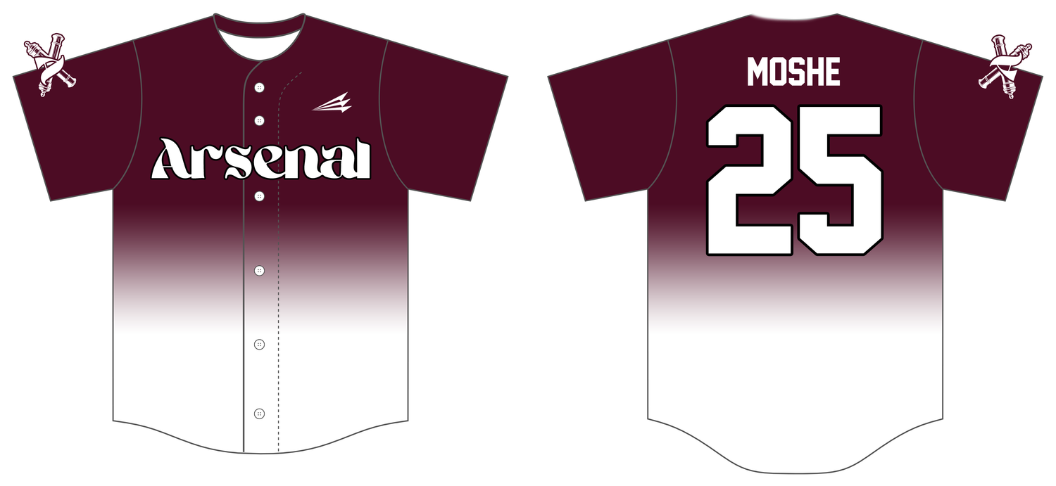 Arsenal (Name) Custom HexaFlex Baseball Jersey #J3