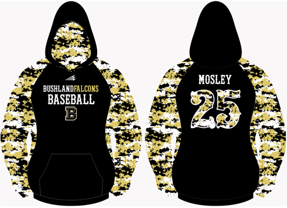 Bushland Custom Baseball Hoodie