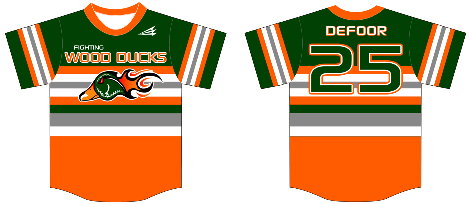 Fighting Wood Ducks Custom Baseball Jersey #2B
