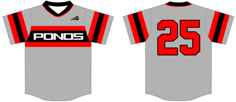 Ponds Baseball Custom Baseball Jersey Design #1B