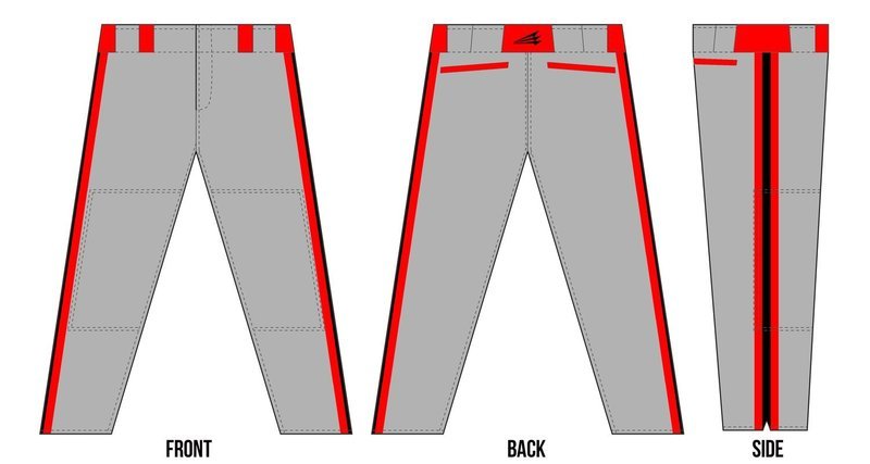 Ponds Baseball Custom Baseball Pants Design #1B