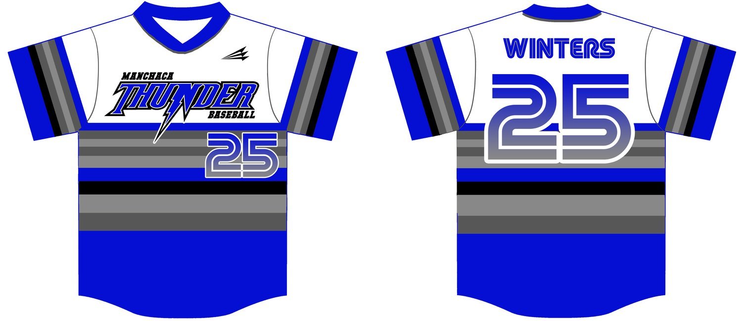 Manchaca Thunder Custom Baseball Jersey Design #5A