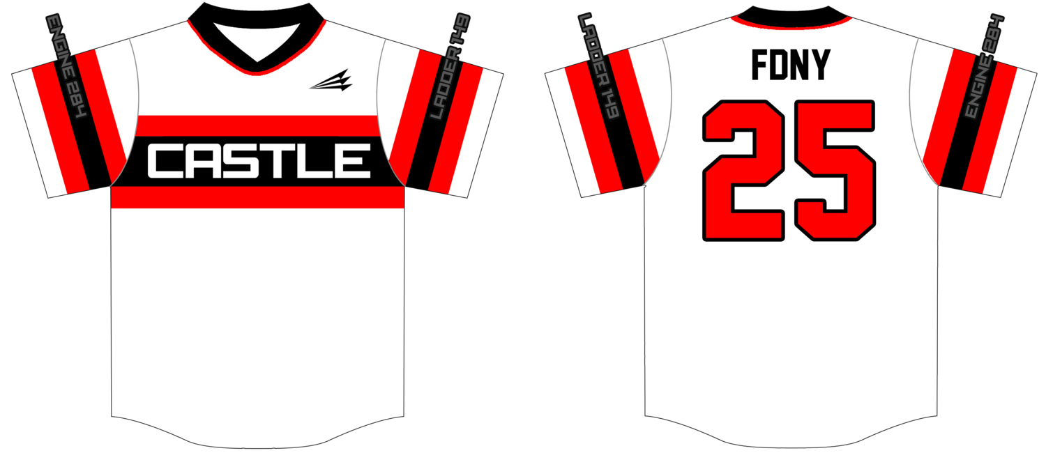 FDNY Castle Custom Hexaflex Baseball Jersey #1B