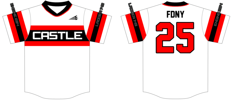 FDNY Castle Custom Hexaflex Baseball Jersey #1B