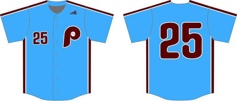 Phillies Custom NanoDri Baseball Jersey #2
