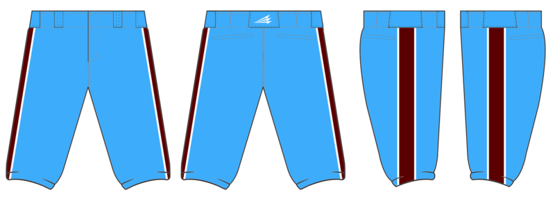 Phillies Baseball Custom Stacheman Elite Knicker Pant #SM1C