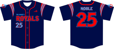 Tri-County Royals Custom Nanodri Baseball Jersey #2