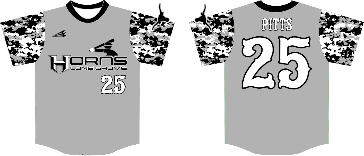Lone Grove Horns Custom HexaFlex Baseball Jersey #1b