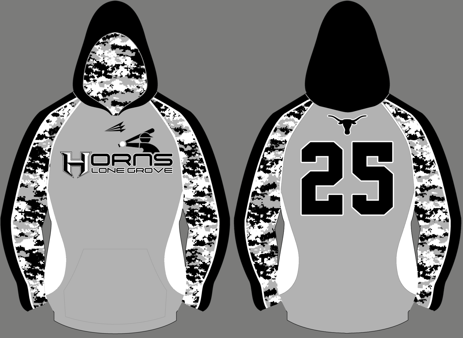 Lone Grove Horns Baseball Custom Vulcan Hoodie #VH2