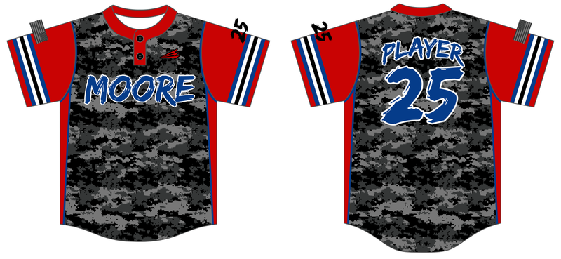 Moore (MHS) Custom HexaFlex Baseball Jersey #J1D