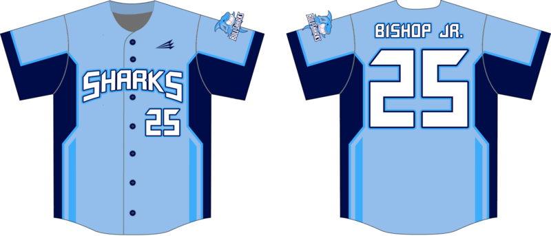 Chesapeake BullSharks Custom Hexaflex Baseball Jersey #3