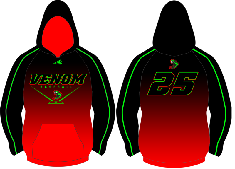 South Shore Venom Baseball Custom Vulcan Hoodie #VH1b