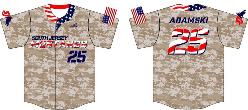 South Jersey Mustangs Custom HexaFlex Baseball Jersey #9